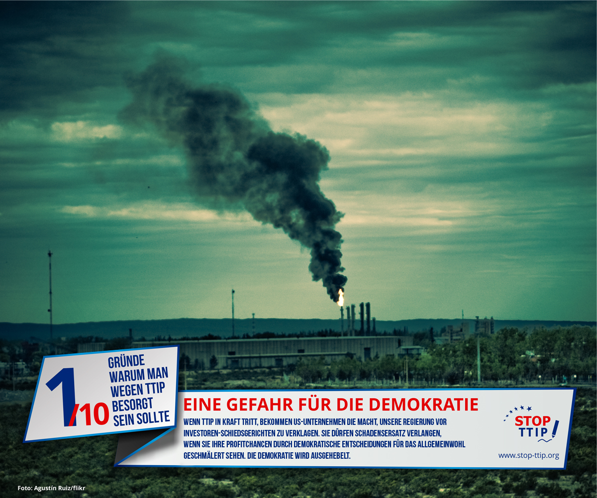 TTIP: Eine Gefahr für die Demokratie. Grafik: stop-ttip.org
