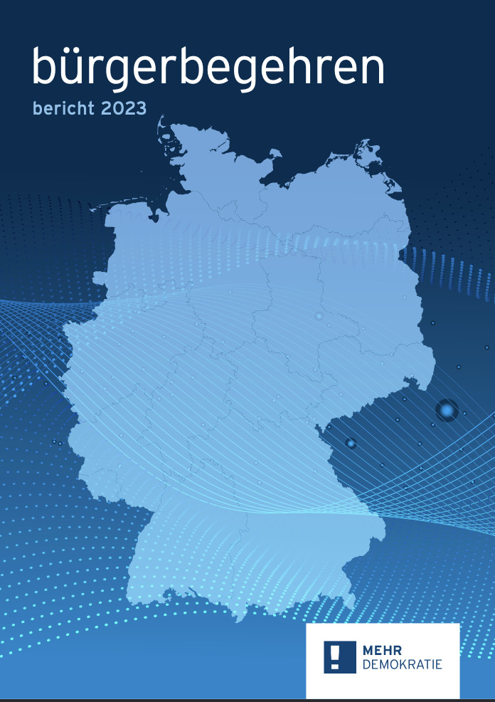 Aktueller Bürgerbegehrensbericht, herausgegeben im Juni 2023 von der Universität Wuppertal und dem Verein Mehr Demokratie
