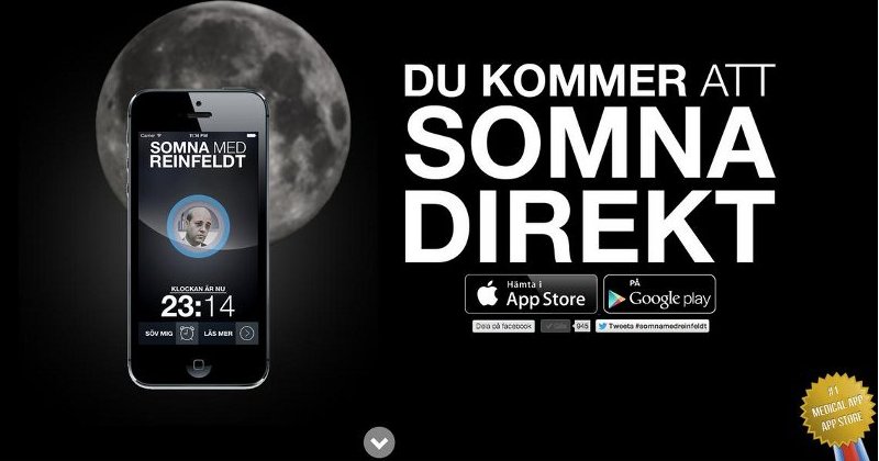 Einschlafen mit Reinfeldt: Eines der Top-Downloads in schwedischen App-Stores.