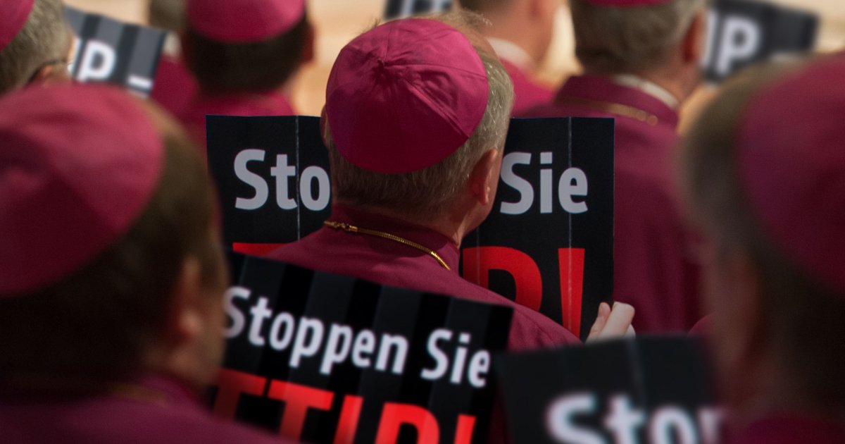 Deutsche Bischöfe: TTIP-skeptisch / Fotomontage by Zitrusblau
