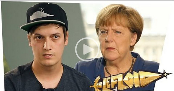 Screenshot: Interview Le Floid und Angela Merkel. Thema: Ehe für alle.