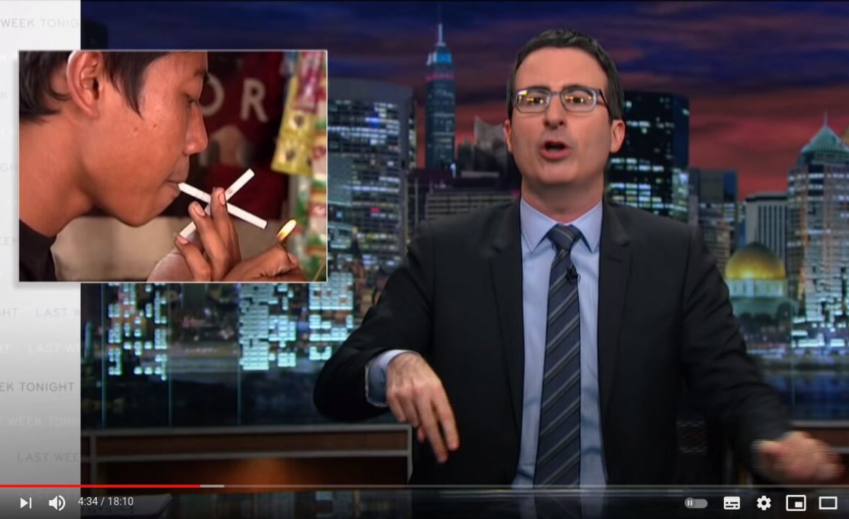 YouTube-Screenshot: Last Week Tonight: Tobacco