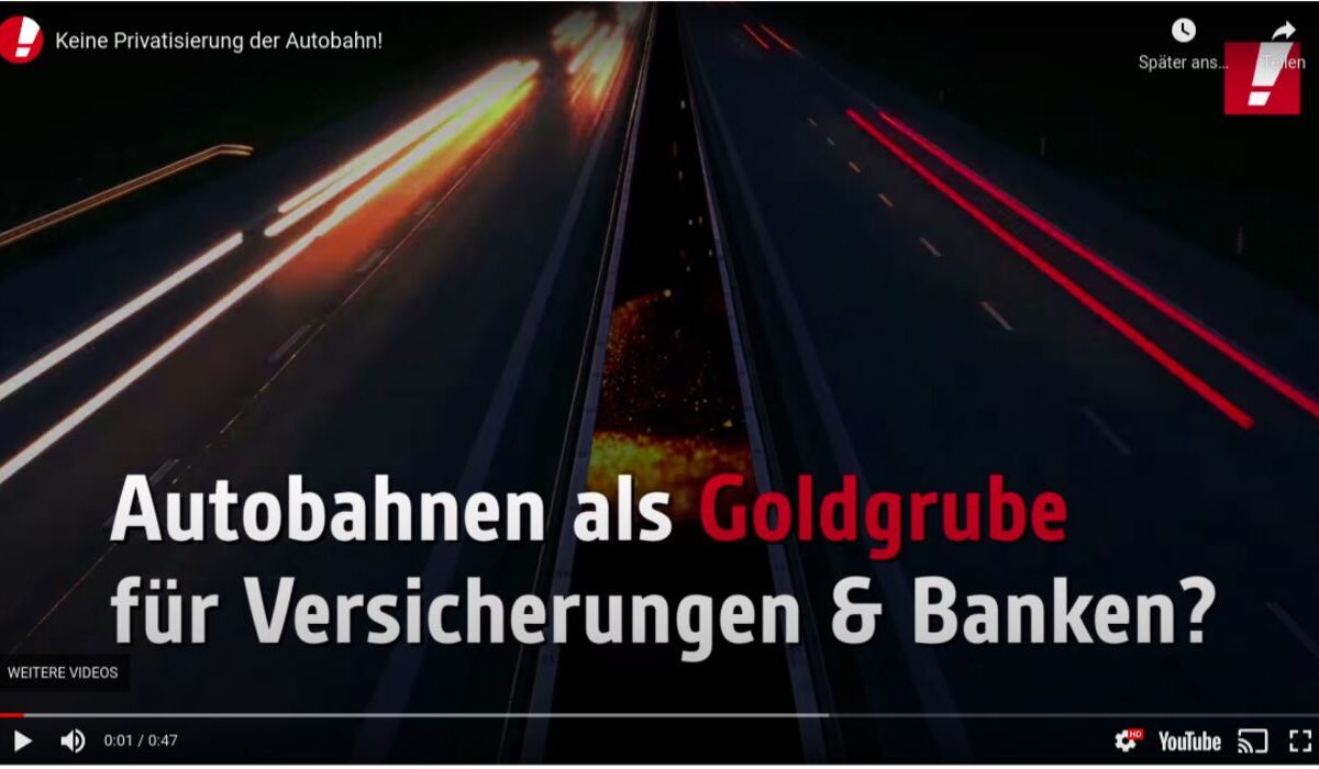 YouTube-Screenshot - Campact: Keine Privatisierung der Autobahnen!