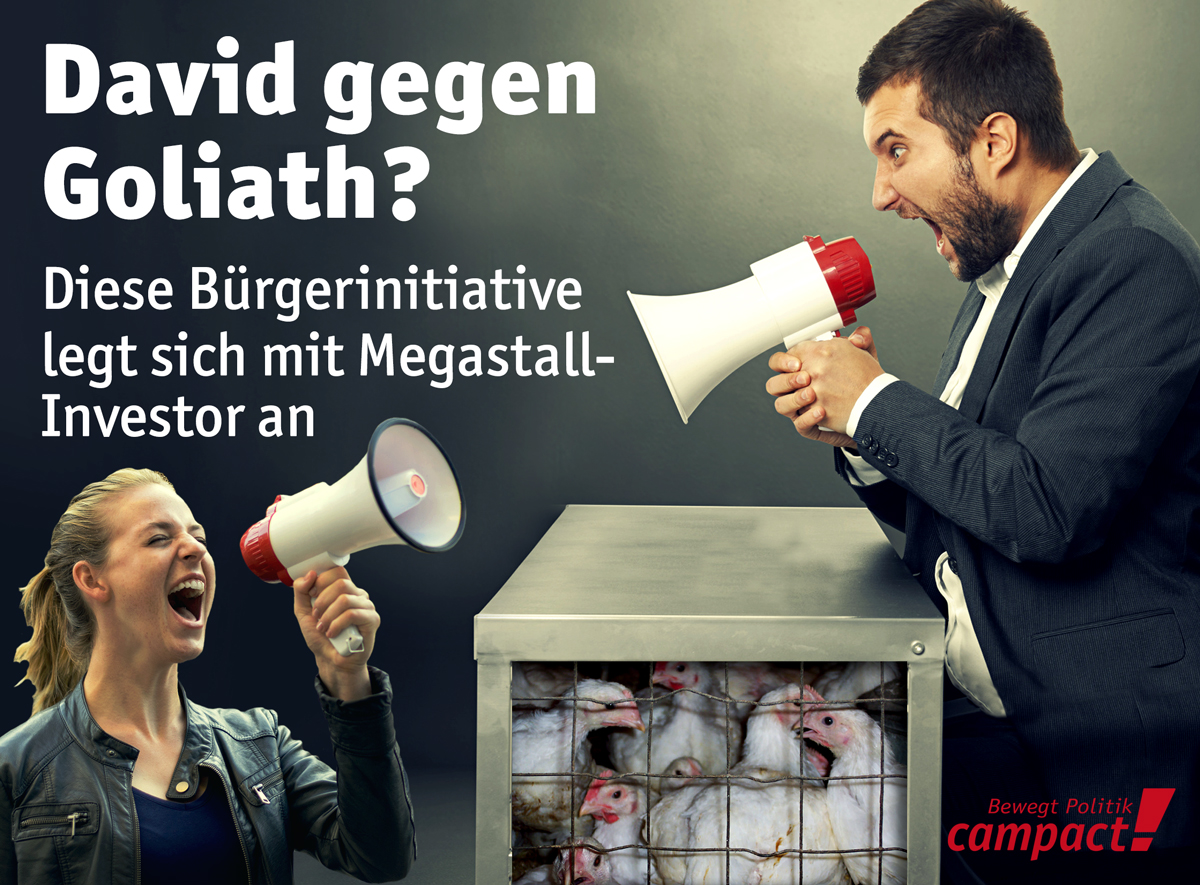 Bürgerinitiative gegen Megastall. Grafik: Sascha Collet/Campact (CC)