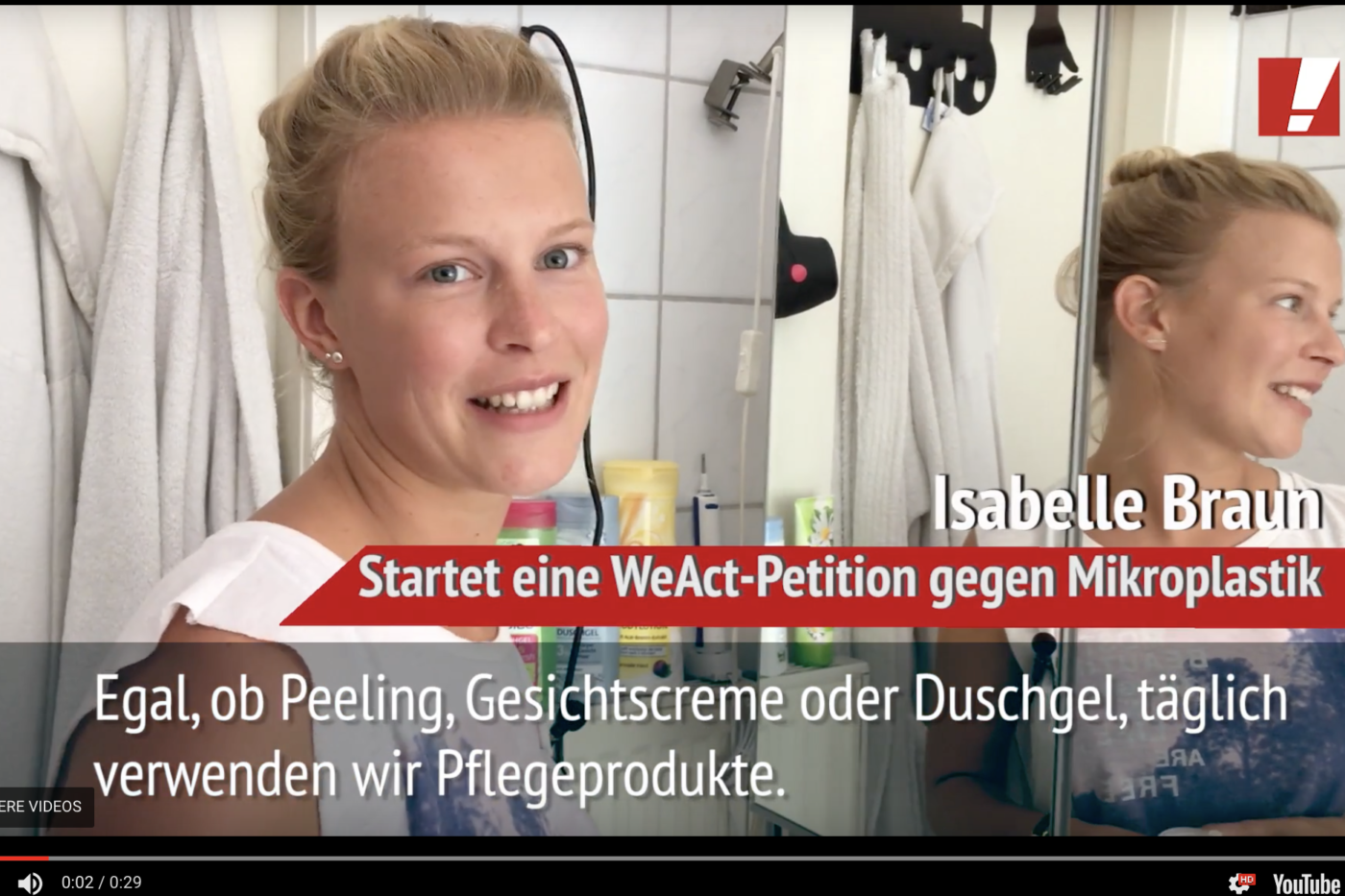Isabelle Braun hat eine Petition gegen Mikroplastik in Kosmetikprodukten gestartet. / Campact e.V. [CC BY-ND 2.0]