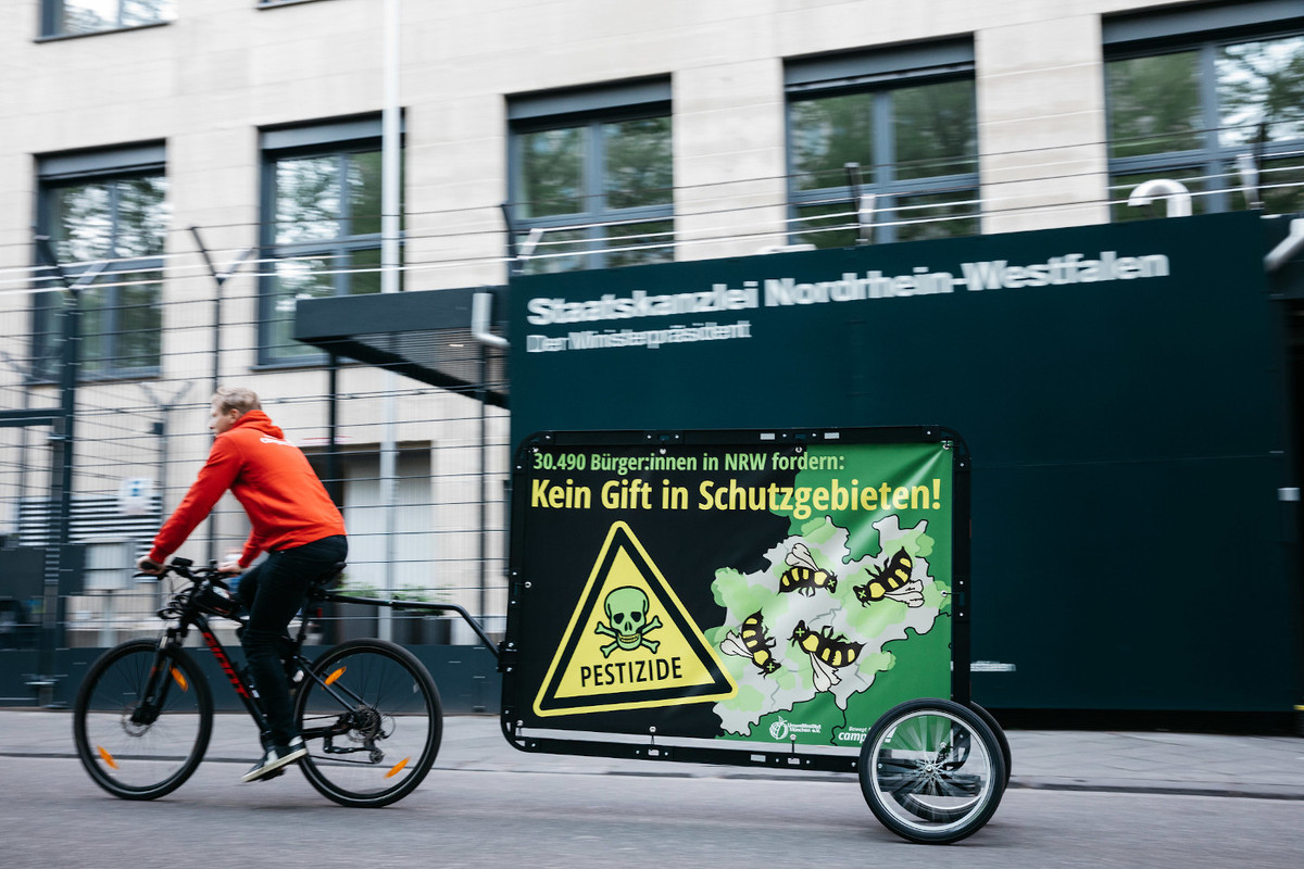 Pestizid-Protest in NRW: Hier alles zur Kampagne gegen den Ausnahmeerlass lesen.