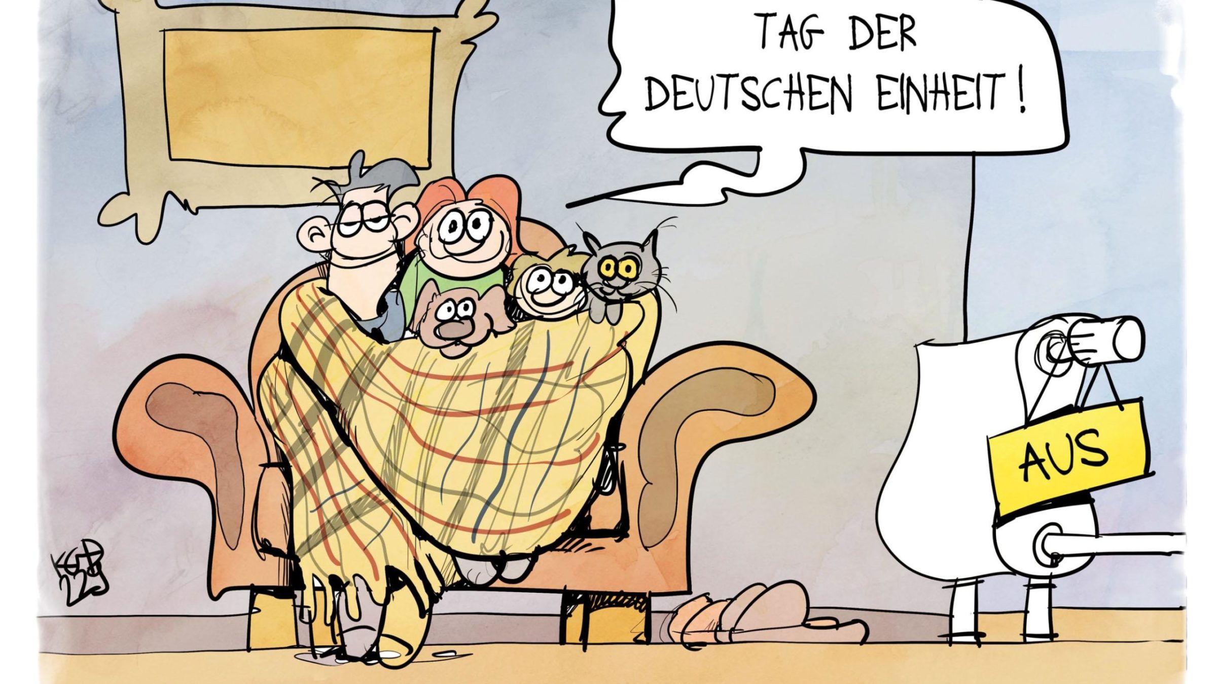 Tag der deutschen Einheit 2022 Karikatur