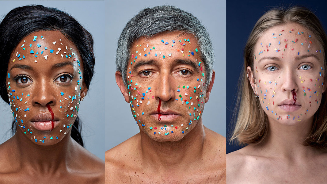 Diverse Prominente machten bei der Foto-Aktion "#inyourface" mit, unter anderem (v.l.n.r): Beauty-Bloggerin Ashley Arthur, Physiker und Autor Ranga Yogeshwar und Schauspielerin Caro Cult.