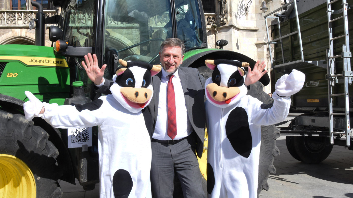 Günther Felßner in seiner Funktion als Präsident des Bauernverbandes bei einer Veranstaltung in München im März 2023.